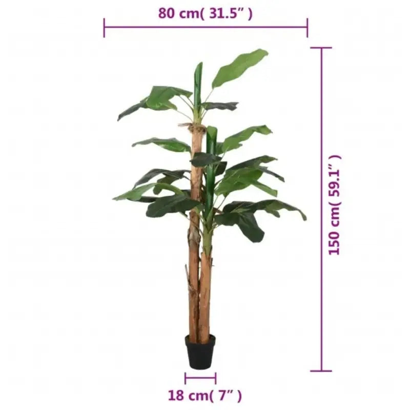 Kunstbananenboom in kunststof pot voor mooie interieurdecoratie - Kunstplanten
