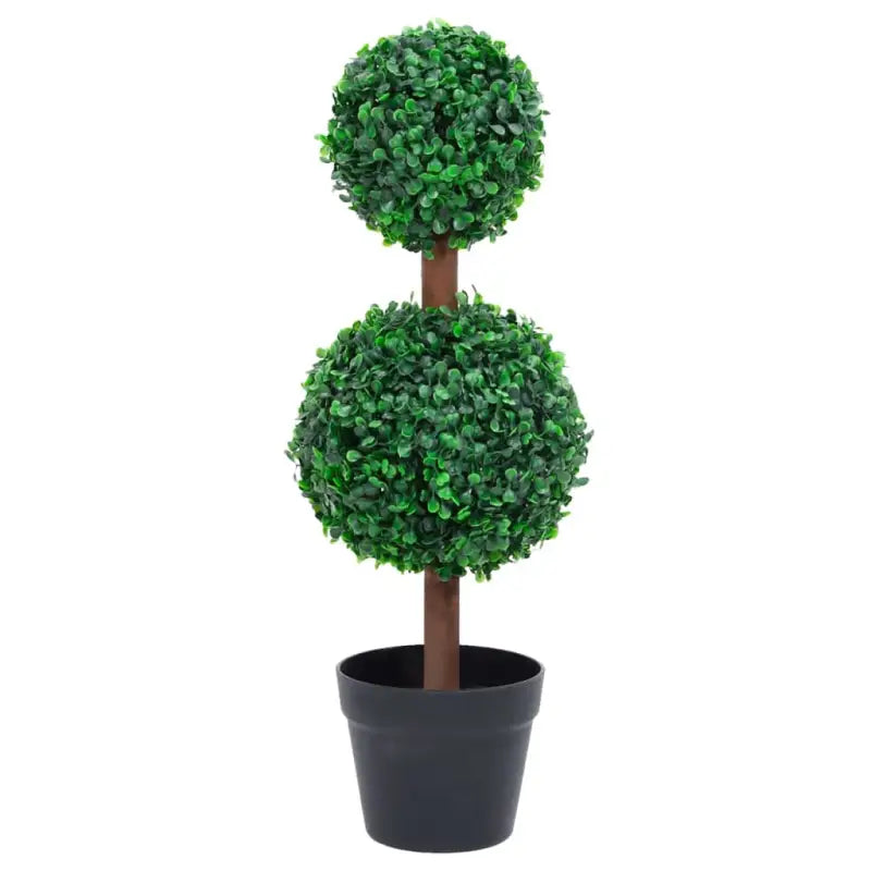 Kunstbuxus met driedubbele bolvorm voor binnen en buiten gebruik - 16 x 60 cm / 1 - Kunstplanten