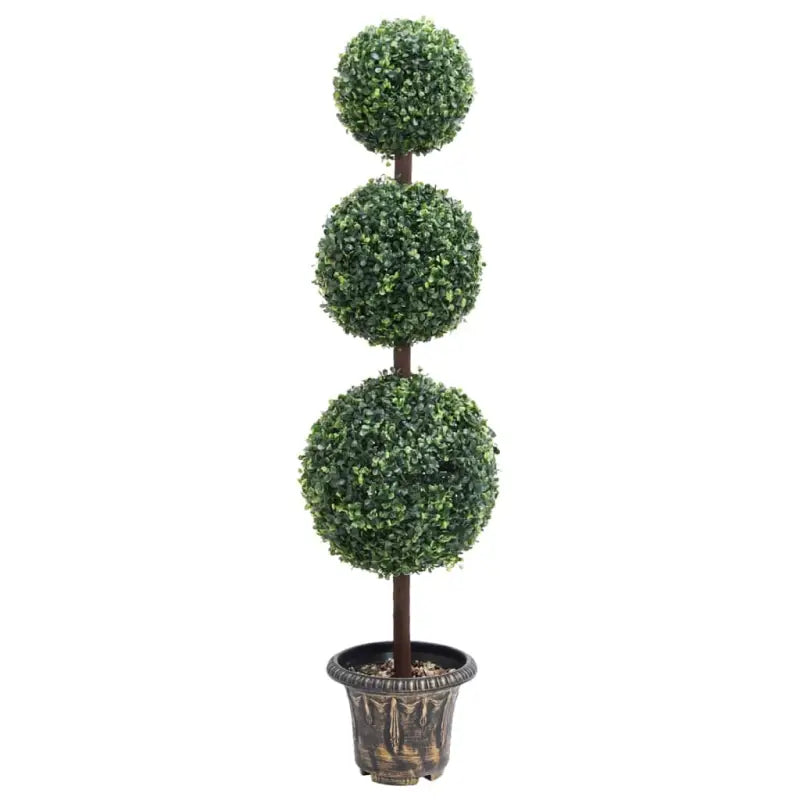 Kunstbuxus met driedubbele bolvorm voor binnen en buiten gebruik - Kunstplanten