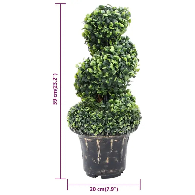 Kunstbuxus Spiraalplant voor binnen en buiten - Kunstplanten