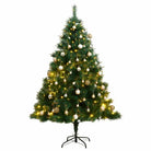 Kunstkerstboom met PVC uiteinden voor een levensechte kerstsfeer - 180 cm / 1 / met LED’s en goudkleurige ballen