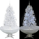 Kunstkerstboom met vallend sneeuw en levendige takken - Wit / 170 x 105 cm / 1 - Kerstbomen