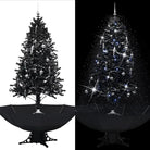 Kunstkerstboom met vallend sneeuw en levendige takken - Zwart / 190 x 115 cm / 1 - Kerstbomen