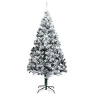 Kunstkerstboom met Witte Sneeuwvlokken voor een Unieke Kerstsfeer - 240 x 150 cm / 1 - Kerstbomen
