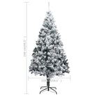 Kunstkerstboom met Witte Sneeuwvlokken voor een Unieke Kerstsfeer - 240 x 150 cm / 1 - Kerstbomen