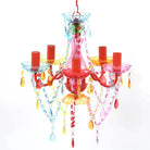 Kunstkristal Glazen Kroonluchter met Klassieke Gratie - Multikleur / 1 - Kroonluchters