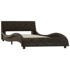 Kunstleren bedframe met golfontwerp voor een moderne slaapkamer - Grijs / 90 x 200 cm - Bedden & bedframes