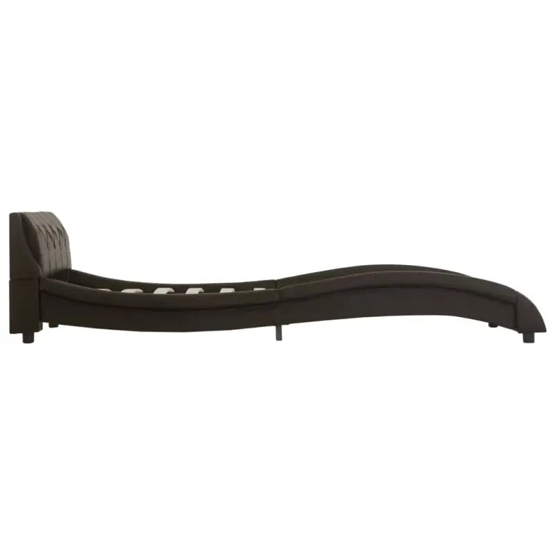Kunstleren bedframe met golfontwerp voor een moderne slaapkamer - Grijs / 90 x 200 cm - Bedden & bedframes