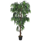 Kunstmangoboom met kunststof pot voor woonkamer en kantoor decoratie - Kunstplanten