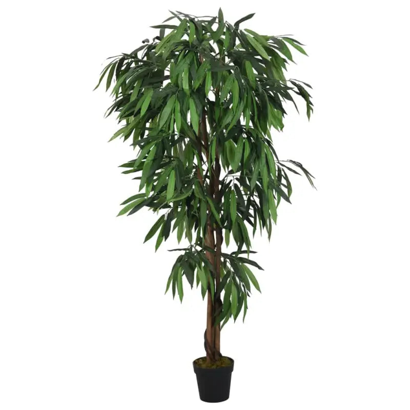 Kunstmangoboom met kunststof pot voor woonkamer en kantoor decoratie - 120 cm / 1 - Kunstplanten