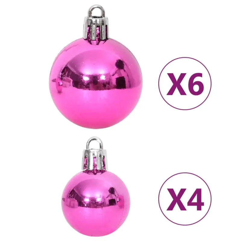 Kunststof kerstballen voor een glanzende feestdagenversiering - Roze / 1 - Decoratie voor feestdagen