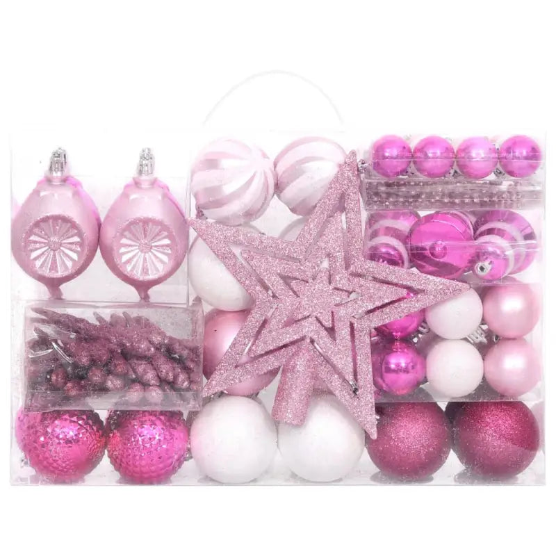 Kunststof kerstballen voor een glanzende feestdagenversiering - Roze / 1 - Decoratie voor feestdagen