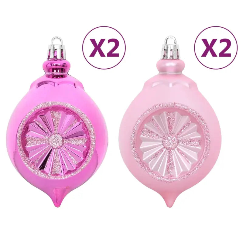 Kunststof kerstballen voor een glanzende feestdagenversiering - Roze / 1 - Decoratie voor feestdagen