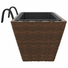 Kunststof pot met poly rattan uitstraling voor bloemen en planten - Bloempotten & plantenbakken