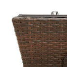 Kunststof pot met poly rattan uitstraling voor bloemen en planten - Bloempotten & plantenbakken