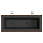 Kunststof pot met poly rattan uitstraling voor bloemen en planten - Bloempotten & plantenbakken