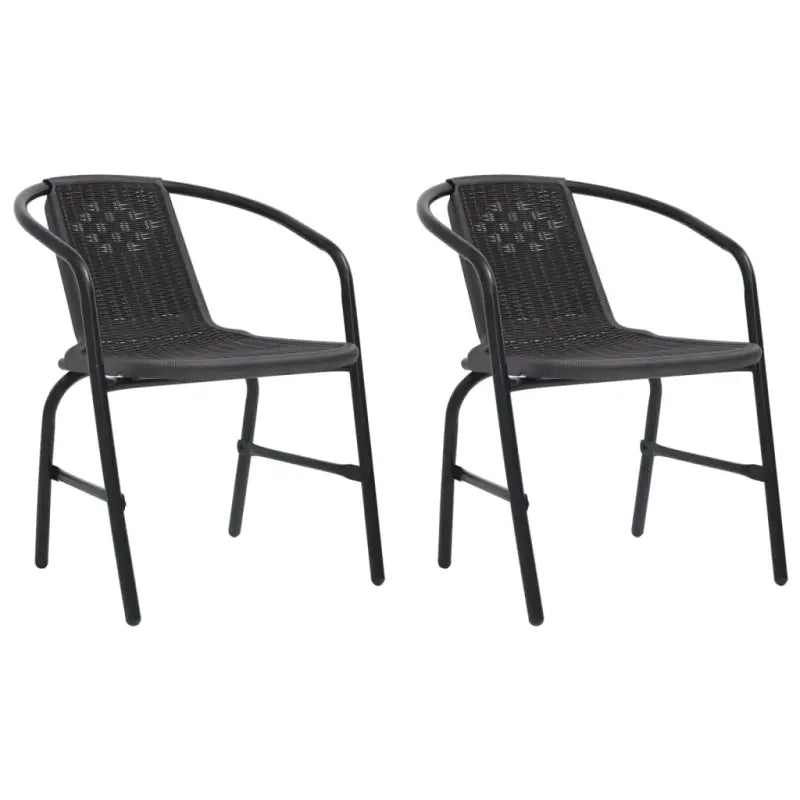 Kunststof rattan tuinstoelen voor buiten relaxen en dineren - 2 - Tuinstoelen