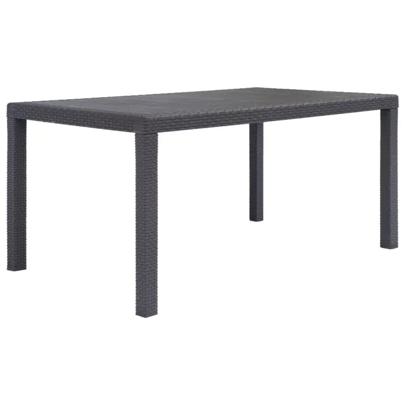 Kunststoffen tuintafel in rattan-look voor buitengebruik - Bruin / 150 x 90 x 72 cm / 1 - Tuintafels