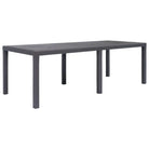 Kunststoffen tuintafel in rattan-look voor buitengebruik - Bruin / 220 x 90 x 72 cm / 1 - Tuintafels