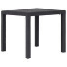 Kunststoffen tuintafel in rattan-look voor buitengebruik - Bruin / 79 x 79 x 72 cm / 1 - Tuintafels