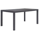 Kunststoffen tuintafel in rattan-look voor buitengebruik - Tuintafels