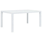 Kunststoffen tuintafel in rattan-look voor buitengebruik - Wit / 150 x 90 x 72 cm / 1 - Tuintafels