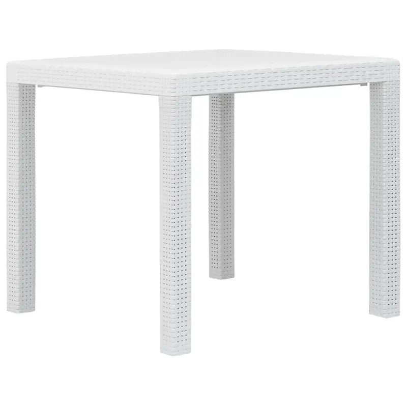 Kunststoffen tuintafel in rattan-look voor buitengebruik - Wit / 79 x 79 x 72 cm / 1 - Tuintafels