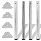 Kwalitatief hoogwaardige set tafelpoten voor tafels en werkbladen - Chroom / 710 mm / 4 - Tafelpoten