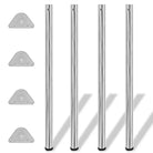 Kwalitatief hoogwaardige set tafelpoten voor tafels en werkbladen - Chroom / 1100 mm / 4 - Tafelpoten