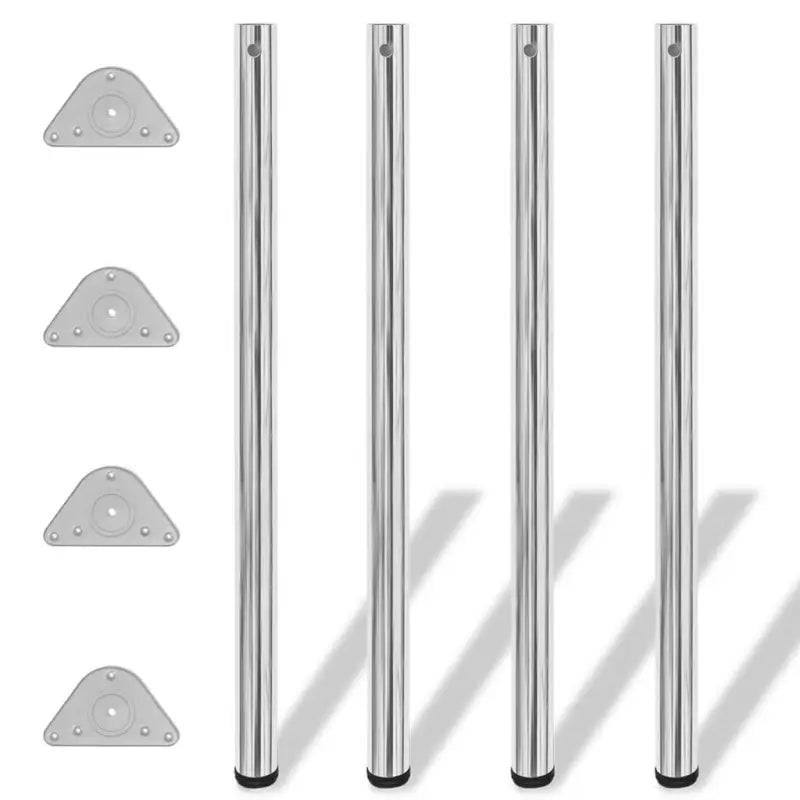 Kwalitatief hoogwaardige set tafelpoten voor tafels en werkbladen - Chroom / 1100 mm / 4 - Tafelpoten