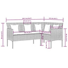 L-vormige bank loungestoel voor een comfortabele tuinset - Tuinsets