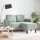L-vormige bank met fluweel en massief hout voor stijl en comfort - Banken