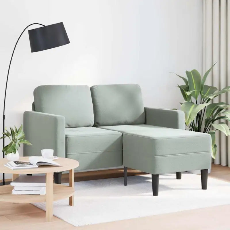L-vormige bank met fluweel en massief hout voor stijl en comfort - Banken