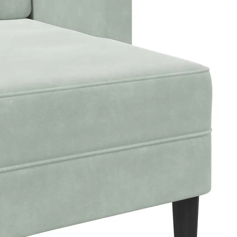 L-vormige bank met fluweel en massief hout voor stijl en comfort - Banken