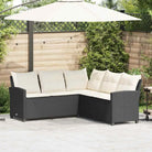L-vormige bank met poly rattan voor een comfortabele zitervaring buiten - Tuinsets