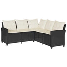 L-vormige bank met poly rattan voor een comfortabele zitervaring buiten - Tuinsets