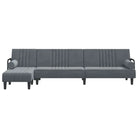 L-vormige slaapbank met chaise longue en hoogte voet voor compacte ruimte - Banken