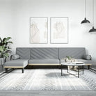 L-vormige slaapbank met chaise longue en perfecte totale afmetingen - Lichtgrijs - Banken