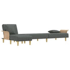 L-vormige slaapbank met chaise longue en totale afmetingen - Banken