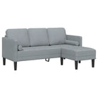 L-vormige sofa set met modulaire ontwerp en lichte grijze stof - Banken