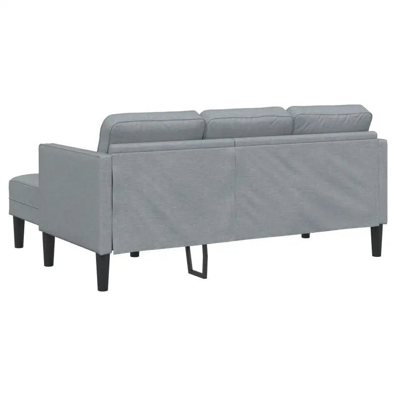 L-vormige sofa set met modulaire ontwerp en lichte grijze stof - Banken
