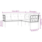 L-vormige tuinbank met comfortabele zitervaring en wasbare hoes - Antraciet - Tuinsets