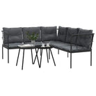 L-vormige tuinbank met comfortabele zitervaring en wasbare hoes - Antraciet - Tuinsets