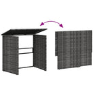 L-vormige tuinbank met inklapbare tafel en poly rattan voor buitengebruik - Tuinsets