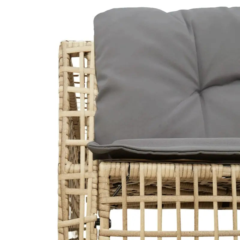 L-vormige tuinbank met poly rattan en wasbare hoes voor buitenplezier - Loungebanken