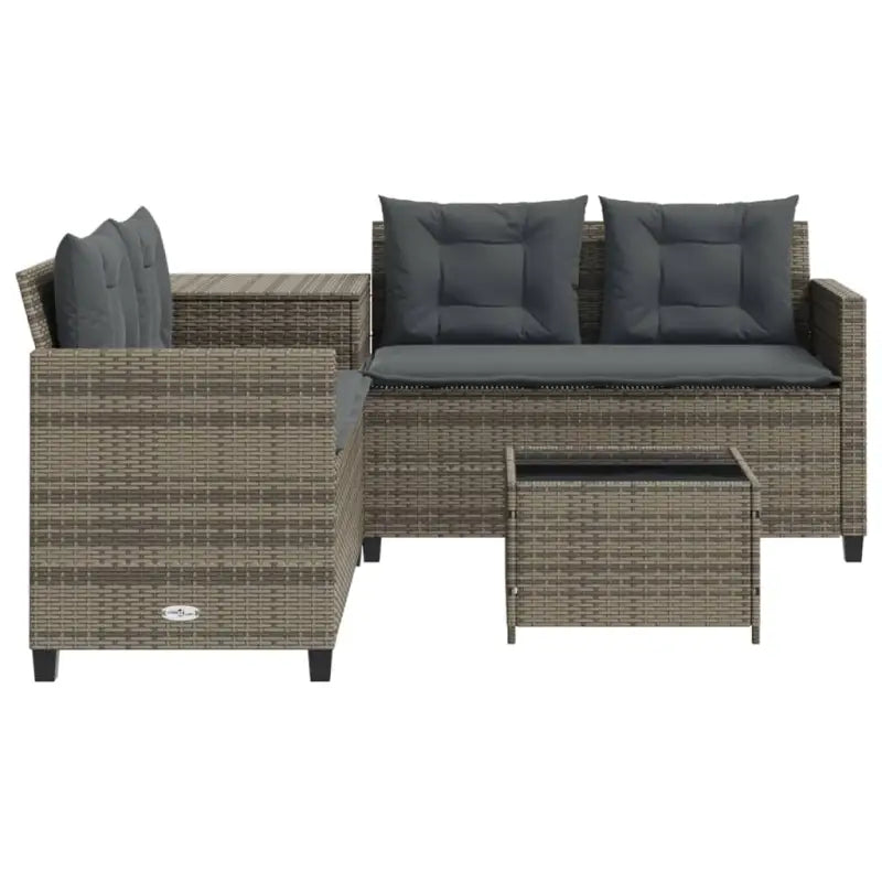 L-vormige tuinbank met poly rattan en waterdichte zak for easy cleaning - Tuinsets