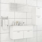 Lage kast badkamermeubelset met strak ontwerp en extra opbergruimte - Wit / 90 x 38.5 x 46 cm - Badkamermeubelsets