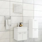 Lage kast badkamermeubelset met strak ontwerp past perfect - Hoogglans wit / 41 x 38.5 x 46 cm - Badkamermeubelsets