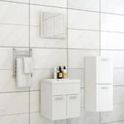 Lage kast badkamermeubelset met strak ontwerp past perfect - Wit / 41 x 38.5 x 46 cm - Badkamermeubelsets