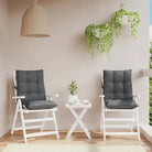 Lage rug stoelkussens van oxford stof voor een frisse buitenruimte - Antraciet / 2 / with 2 elastic straps
